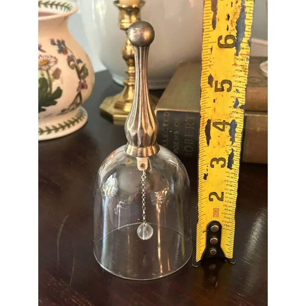 Vintage Royal Crystal Rock Bell – Lead Crystal with Silver Plate Handle - Picture 4 of 4